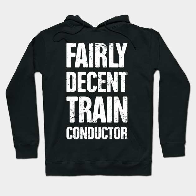 Retro Vintage Rail Crew Railroad Train Conductor Hoodie by MeatMan